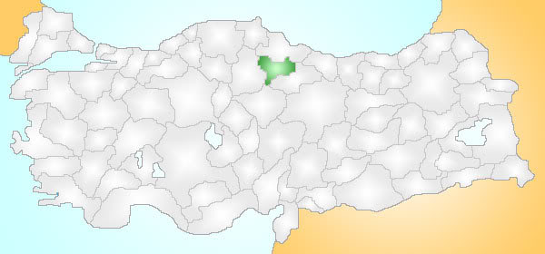 Amasya Turkey Provinces locator