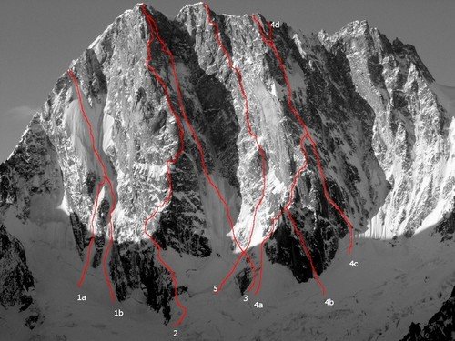 Grandes Jorasses north face   the classic routes