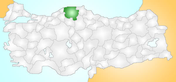 Kastamonu Turkey Provinces locator