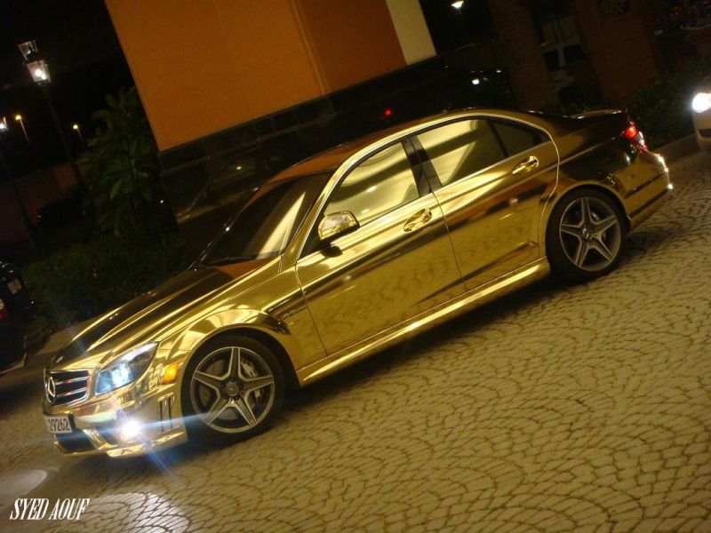 Mercedes C63 in Dubai Gold 2.jpg