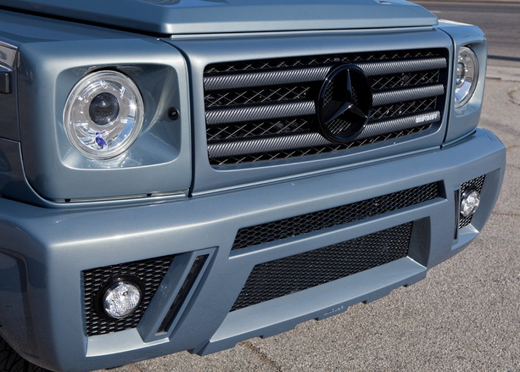 MERCEDES G CLASS FRONT BUMPER FRONT GRILLE WITH CARBON FIBER BY AKAEUROSPORT