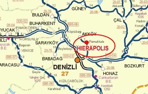 Pamukkale map