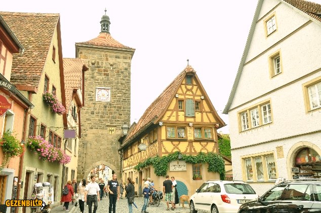 Rothenburg saat kulesi ve kap