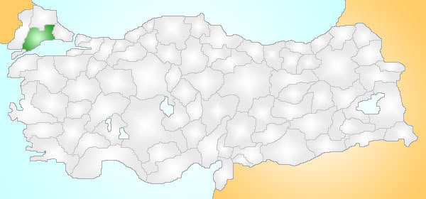 Tekirdag Turkey Provinces locator